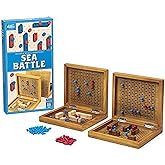 Sea Battle - A Wooden take on The Traditional 2 Play Board Game, Sink Your Opponents Ships