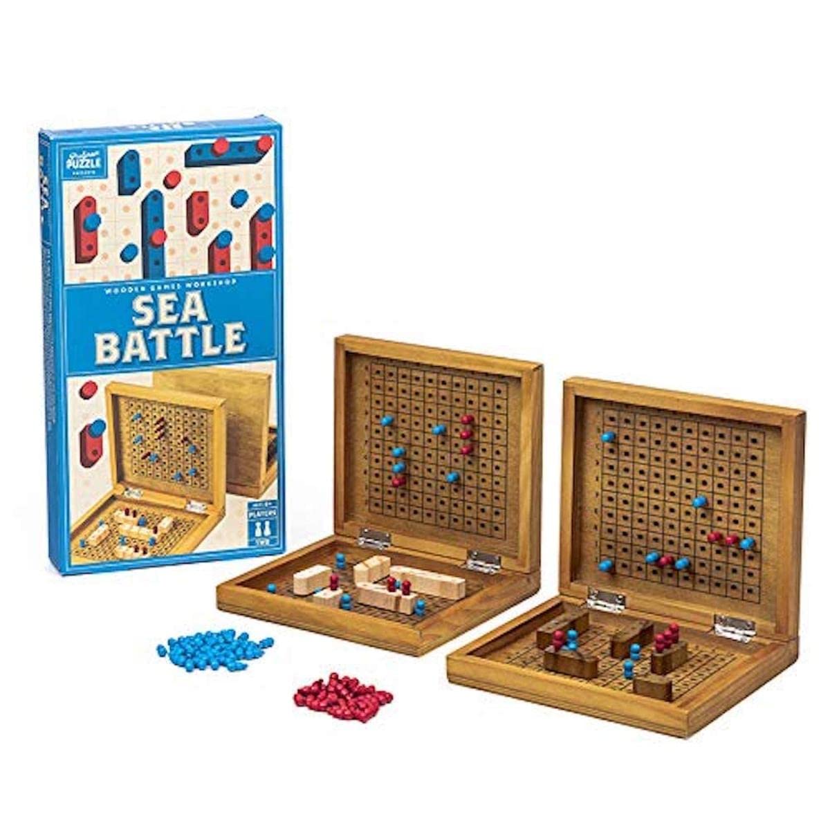 Professor Puzzle | Sea Battle | Board Game | Ages 6+ | 2 Players, Blue