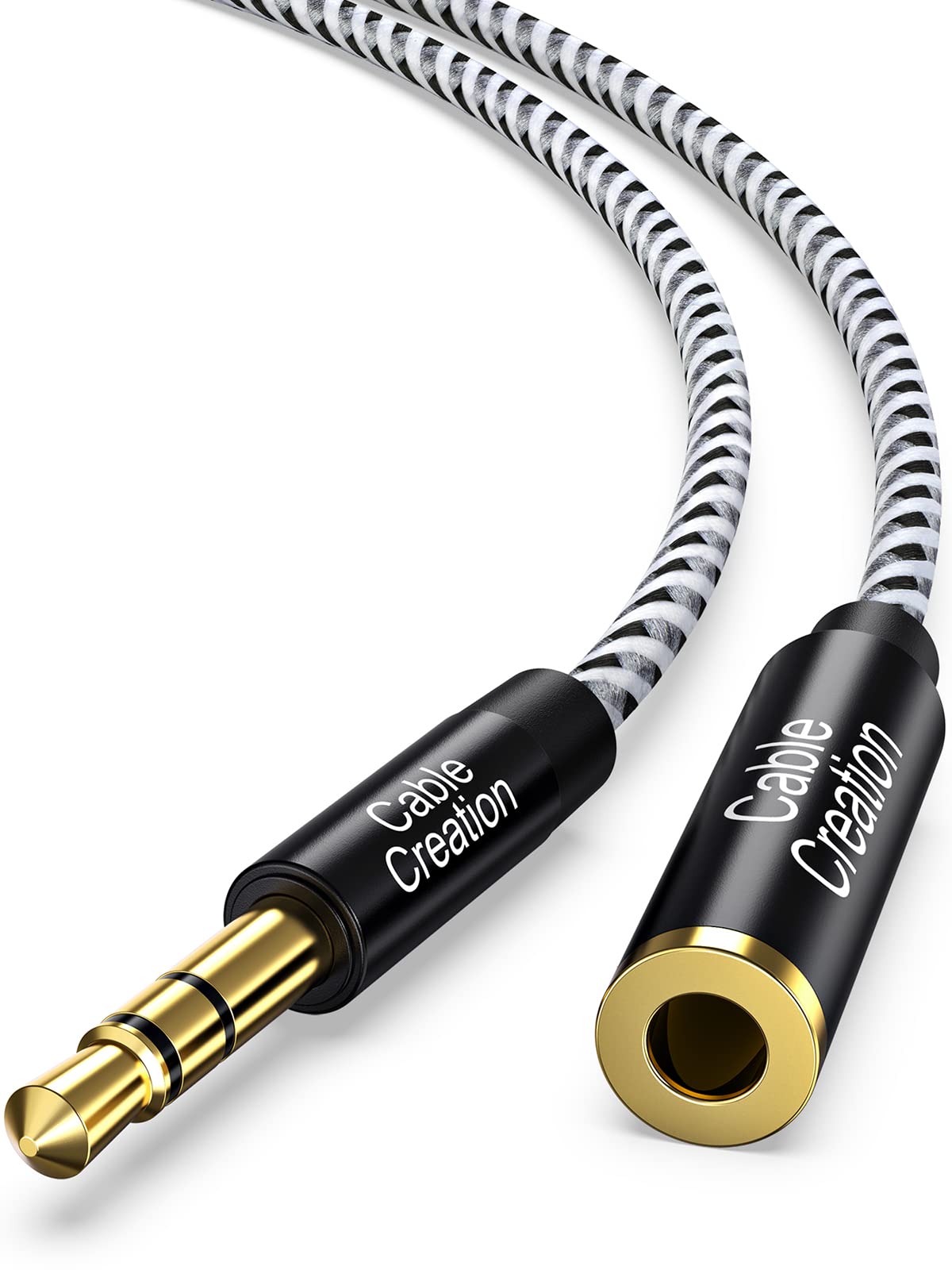 Photo 1 of 3.5mm Headphone Extension Cable, CableCreation 3.5mm Male to Female Stereo Audio Cable Adapter with Gold Plated Connector, 15 Feet