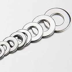 Linkup 1800 Pcs 4# SAE Flat washers for Screws for