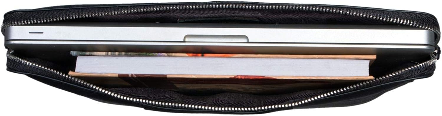 STILORD "Wilson" Leather Laptop Sleeve 13.3 Inch for MacBook Vintage Case Cover Organizer for 13 and 14 inch Tablet iPads Notebook A4 in Genuine Leather Colour:Black - Image 5