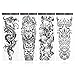 Rosenice Temporary Tattoo Sticker Arm Fake Tattoos Long Lasting for Men 4 Sheets