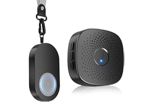 ANJCTDD Caregiver Pager Wireless Call Button for Elderly at Home 460ft/140m, Elderly Assistance Products for Patient/Disabled Monitoring at Home , Smart Call System 1 SOS Call Button/1 Receiver