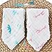 Baby Washcloths, Ricdecor Soft Bath Towels Cotton Cloth Muslin Reusable Wipes Dye Free Perfect for Baby Bath 6 Pack 10”×10” (Pattern 5Pack)