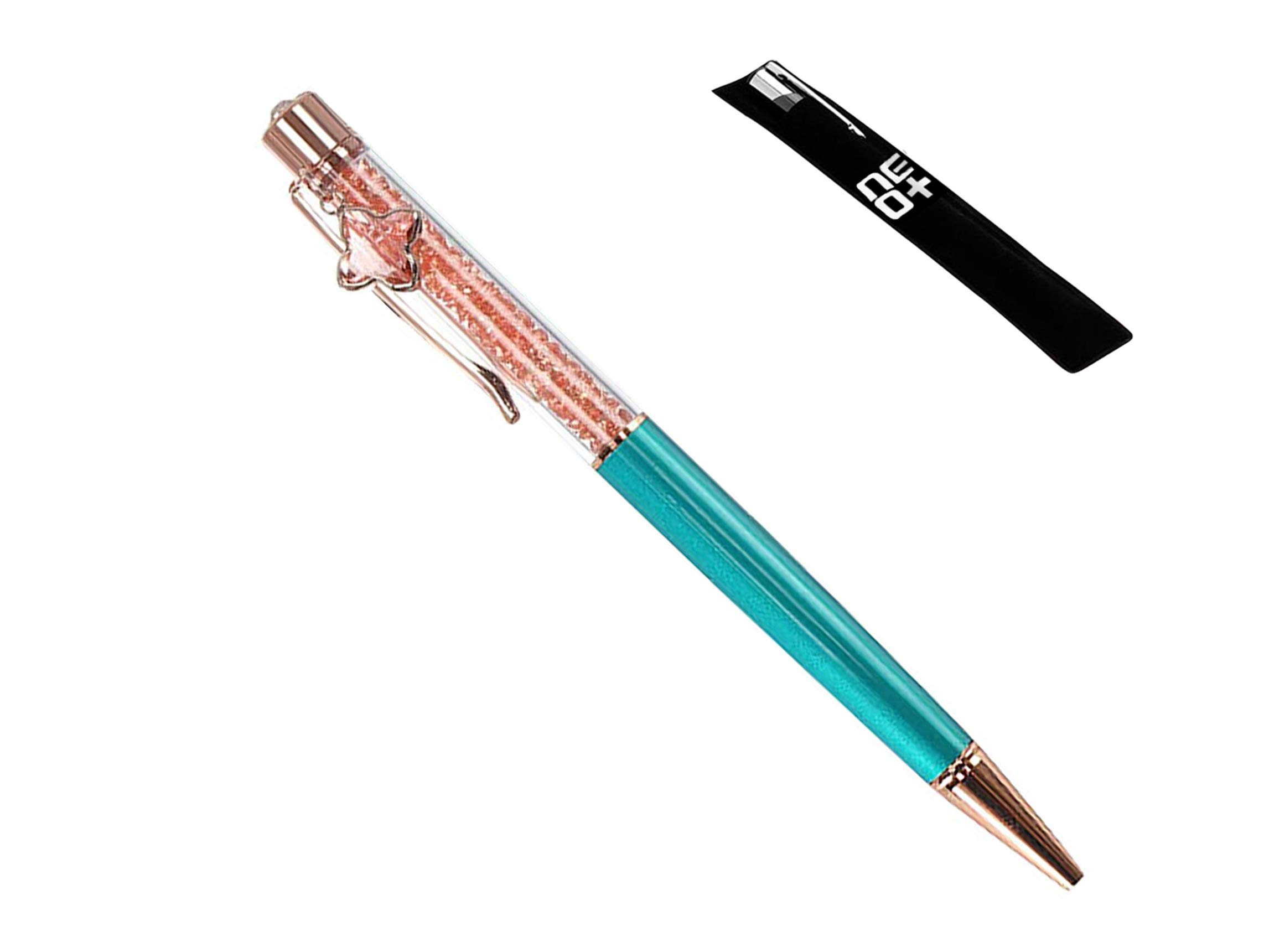 NEO+ Quality Ballpoint Pen with Crystals - Refill and Pen Pouch Included - I AM UK Seller (PEACOCK PENDANT)