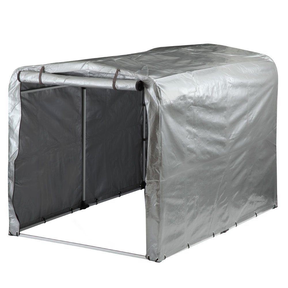 シルバー テント 屋外収納 幅157cm 自転車カバー ガレージ 物置き サイクルハウス 収納庫 自転車置き場 B01e57sdny ガーデン用ジョイントマットタイル 春のコレクション