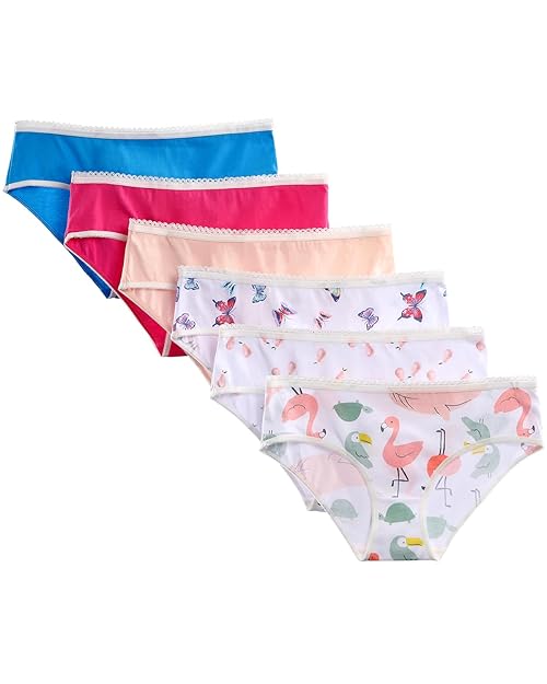 Tenderny Teen Little Girls' Soft Cotton Underwear Toddler Undies Kids Panties,Breathable Panties Baby Soft Comfort Briefs