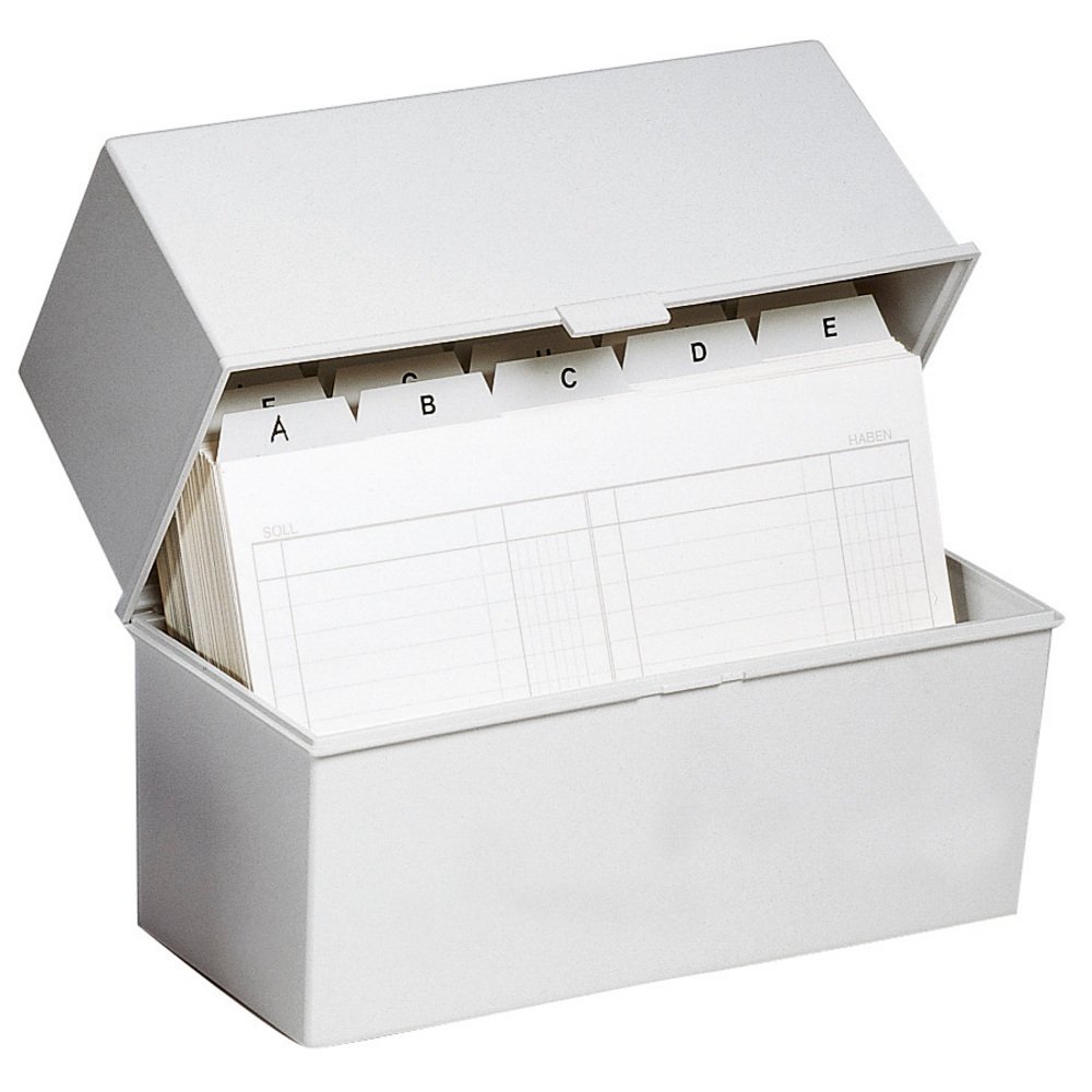 Exacompta - Ref. 51640D - 1 Portable box 200 A7 sheets light gray