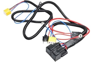 Car Headlight Wiring Harness Upgrade Kit for Halogen Lamps with 5.4ft Extension Cable Stable Power Supply H4 H7 9006 9005 Bul