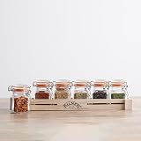 Kilner Clip Top Spice Jar 70ml Square Glass Airtight Kitchen Storage view 8
