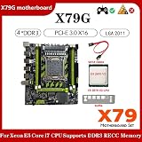 Wresetly X79G Motherboard E5 2670 V2 CPU LGA2011 4XDDR3 RECC M.2 NVME PCI-E X16 view 7