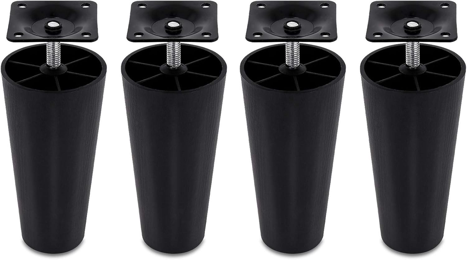 Sofa Legs, GLTECK Tapered Plastic Sofa Couch and Chair Legs M8 Thread