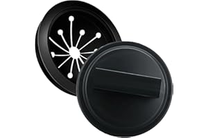 BNHQULW 1+1 3-1/8 Inch Garbage Disposal Splash Guard, Collar Sink Stopper, Sink Baffle,Universal Rubber Food Waste Disposer Sink, 3-1/8 Inch Black Rubber.