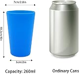 WAIZHIUA 27-Piece 260ml Plastic Cups 9 Colors Reusable Tumblers Set 27 pcs view 3