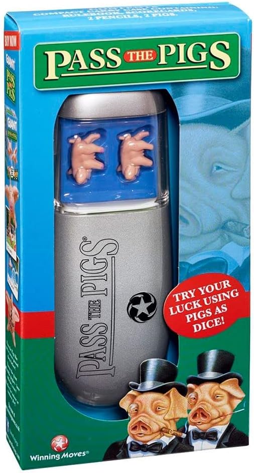 PASS THE PIGS Dice Game – The Original Party Travel Game 100 Points