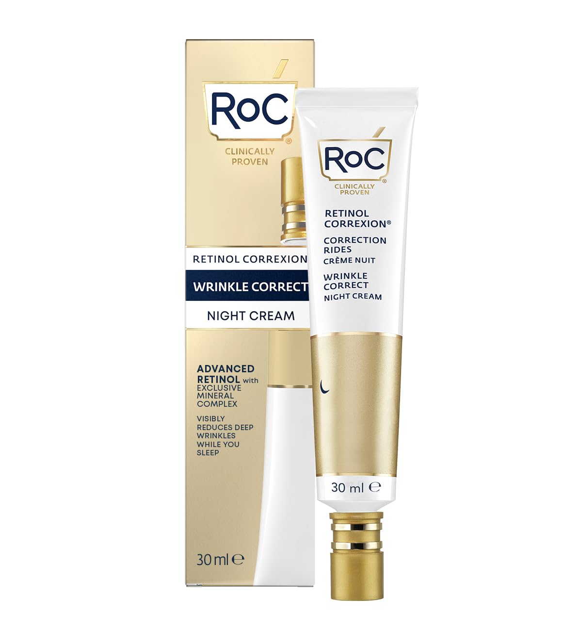 RoC Retinol Correxion Wrinkle Correct Night Cream | Wrinkle Reducing Moisturiser for Face | 30 ml