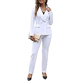 Women's Fall Business Pant Suit Long Sleeve Formal 2 Piece Blazer Set Casual Office Work Outfits 2024