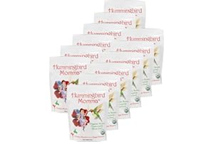 HUMMINGBIRD MOMMA USDA Organic Hummingbird Nectar, Iron-Free, 12 x 8oz Concentrate Pouches, All-Natural, Dye-Free Nectar for Backyard Feeders, Bulk Hummingbird Food Mix for Outdoor Bird Lovers