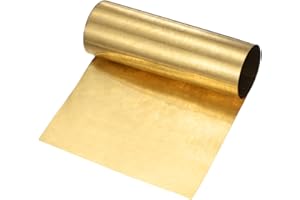 M METERXITY Brass Sheet Roll, 39"x 4"x 0.0008"(LxWxT) Metal Foil Plate, Hardware Brass Plate, Brass Foil Roll for Crafts/Electrical Repairs/DIY Projects/Grounding