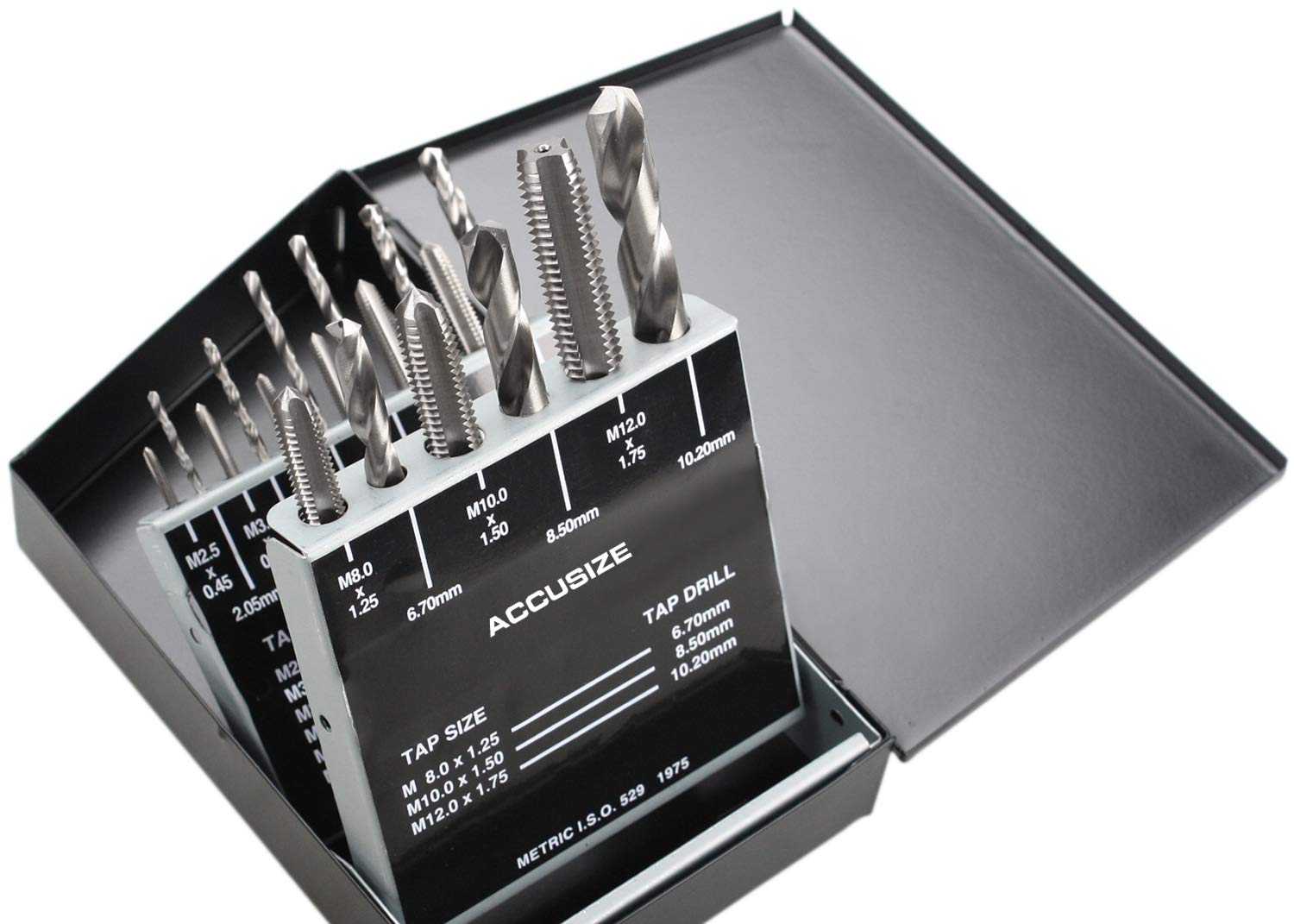 Accusize Industrial Tools 18 Pc Hss Tap and Drill Set, Metric, 0001-0052: Industrial & Scientific