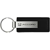 AU-TOMOTIVE GOLD, INC Officially Licensed Black Leather Key Chain for Honda Accord