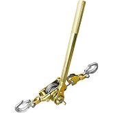 SENKEYFE Come Along Winch Puller 3T 10FT, Cable Hoist Winch Puller with 2 Hooks, Come Along Tool Heavy Duty, Ratchet Puller for Lifting Pulling Construction Building