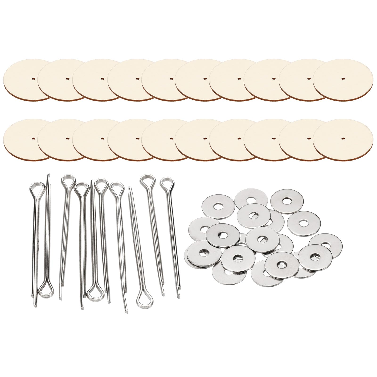 PATIKIL 50mm Doll Joints, 10 Set Removable Cotter Pin Joints Connector and Fiberboard Tray for Bear Limbs Making Head Joints DIY Crafts Accessories