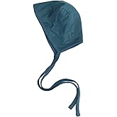 Copper Pearl Baby Bonnets: Ultra-Soft, Comfy to Wear, Tie-On Infant Sun Hat for Protection Against UV Rays, Trendy Coordinating Designs Swaddles, 6-12 Months - Steel