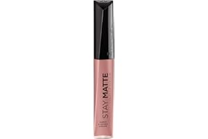 Rimmel London Stay Matte Liquid Lip Color with Full Coverage Kiss-Proof Waterproof Matte Lipstick Formula that Lasts 12 Hours - 709 Strapless, .21oz