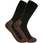 Carhartt Men's SB7672M Midweight Steel Toe Boot Sock 2-Pack