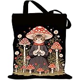 MQBMQB Cute Axolotls Cat, Moon Witch Series Inspirational Quotes Grocery Bags Gifts for Women