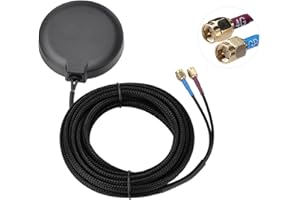 Superbat 4G LTE Cellular GPS Adhesive Magnetic Mount Combination Antenna with SMA Male Connector for 4G LTE Industrial Gatewa