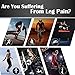 1 Pair Compression Leg Sleeve Non Slip Knee Long Sleeve Leggings for Shin Splints,Running,Medical Care,Travel,Pain Relief for Men and Women (Black, Large)