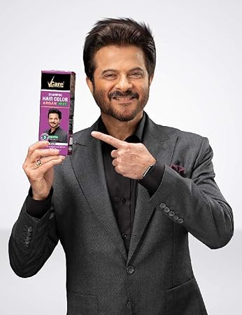 Vcare Shampoo Hair Color Triple Plus Bottle, Black, 180ml