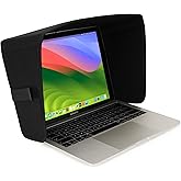 TT TYTX Laptop Sun Shade for Outdoor Work, Light Weight Computer Privacy Hood & Glare Shield, Foldable Shield Cover, L(Most 15-16" Laptop)