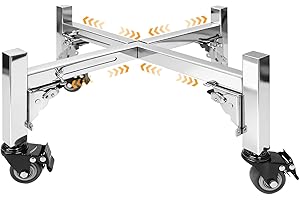 18-28" Adjustable & Foldable FirePit Stand for Solo Stove Bonfire & More Fire pit, 360° Swivel for Easy Mobility, Stainless S