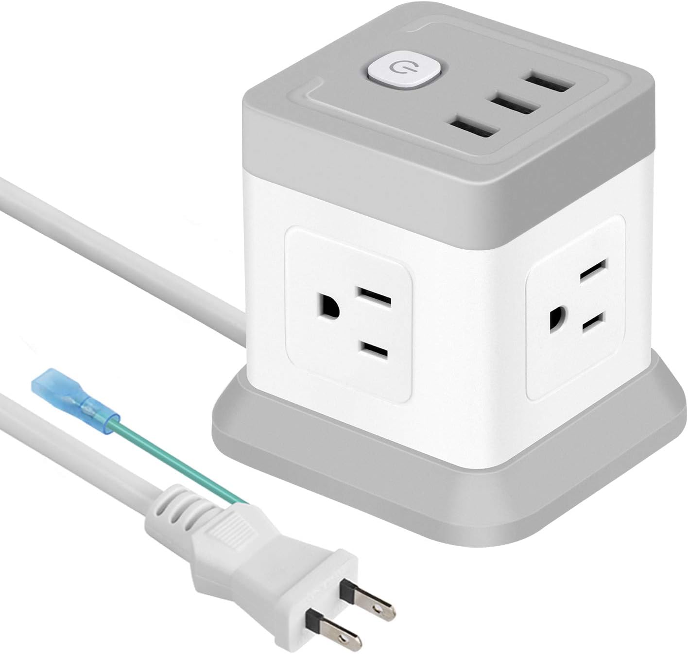 Amazon Beva 延長コード Usb電源タップ 低重心キューブ型電源タップ より安定感持ち 小型マルチタップ ４個acソケット 3usb充電ポート付き コンセント1 5m延長コードアース付き Beva 電源タップ 通販