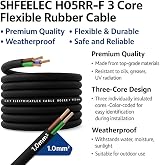 SHPELEC H05RR-F 3 Core Rubber Cable 1.0mm 10m Outdoor Flexible Wire view 3