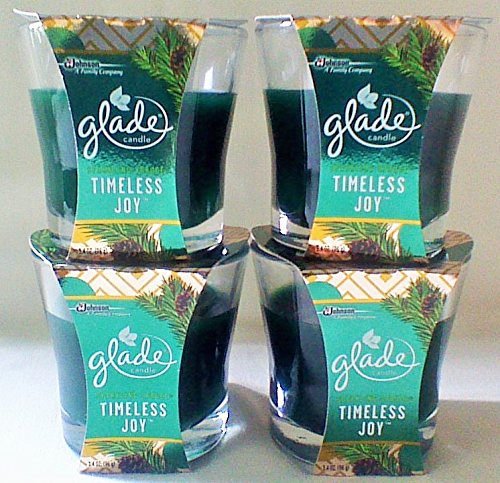Glade 4 Timeless Joy Sparkling Spruce Scented Oil Candles 3.4 oz. Each Limited No Logo