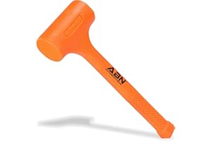 ABN Dead Blow Hammer, 3 lb Pound – Unicast Mallet with Non-Marring Rubber Coating