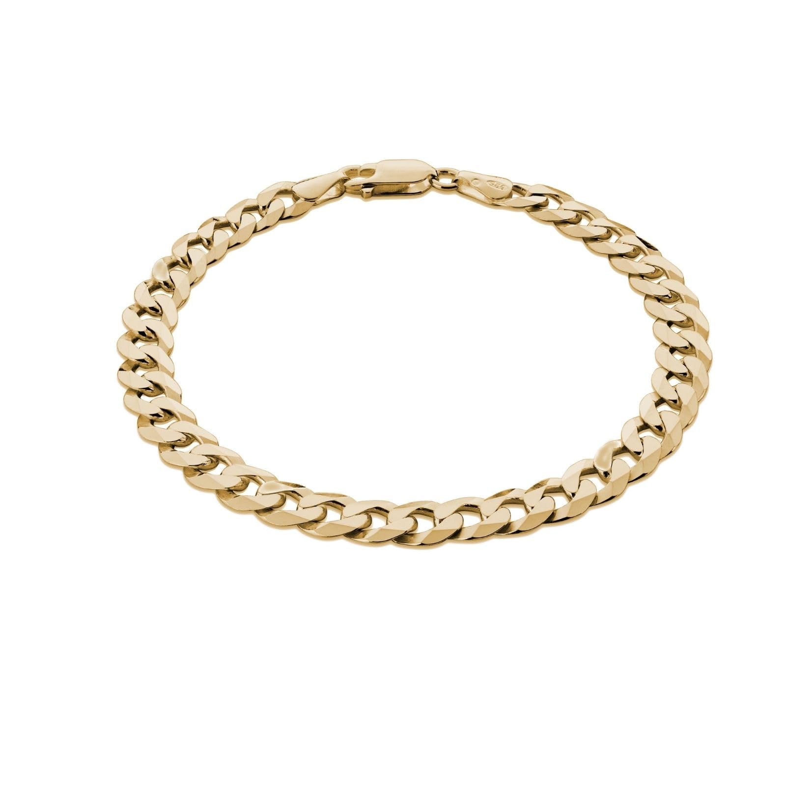 Mens Bracelet In 925 Silver With Gold Plating For A Distinguished Jewelry Style