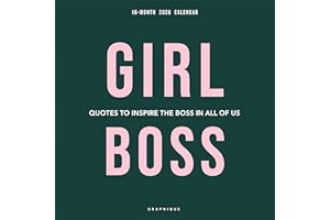 Graphique 2026 Girl Boss Wall Calendar | 12” x 12” | Thick Paper | Home & Office Organizer | Large Monthly Grid | 3 Languages & Marked Holidays | 4 Month Preview Page for 2027