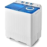 Giantex Portable Washing Machine, 26lbs Washer and Spinner Combo,18 lbs Washing 8 lbs Spinning, Built-in Drain Pump, w/Timer