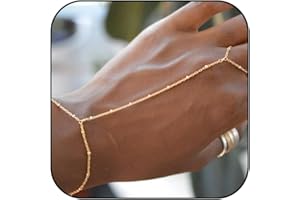 HARRY AND HENRY Hand Chain Gold Bracelets for Women Trendy Stuff Ring Bracelet Hand Chain Dainty Chain Bracelet Hand Jewelry Gifts