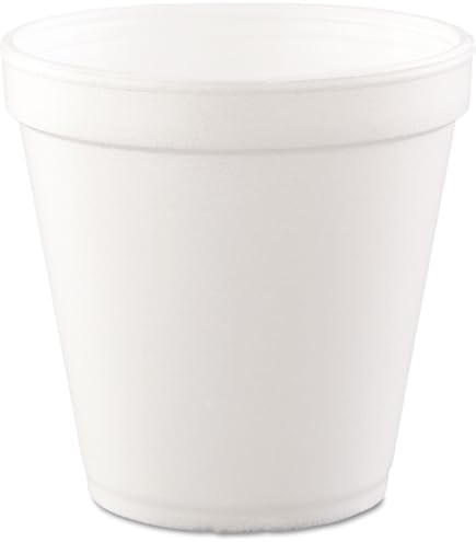 8SJ20 Dart White Foam Squat Food Container, 8 Oz. - Baron Chemicals