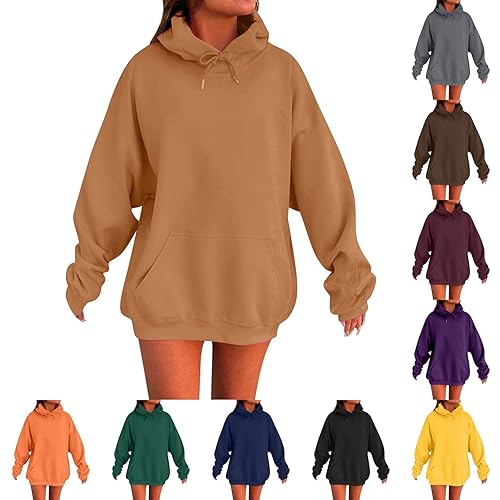 Cocila Hoodies for Women UK – Oversized Pullover Hoodies for Men UK Casual Fall Winter Sweatshirts with Pockets, 2025 Fashion Jackets Khaki S