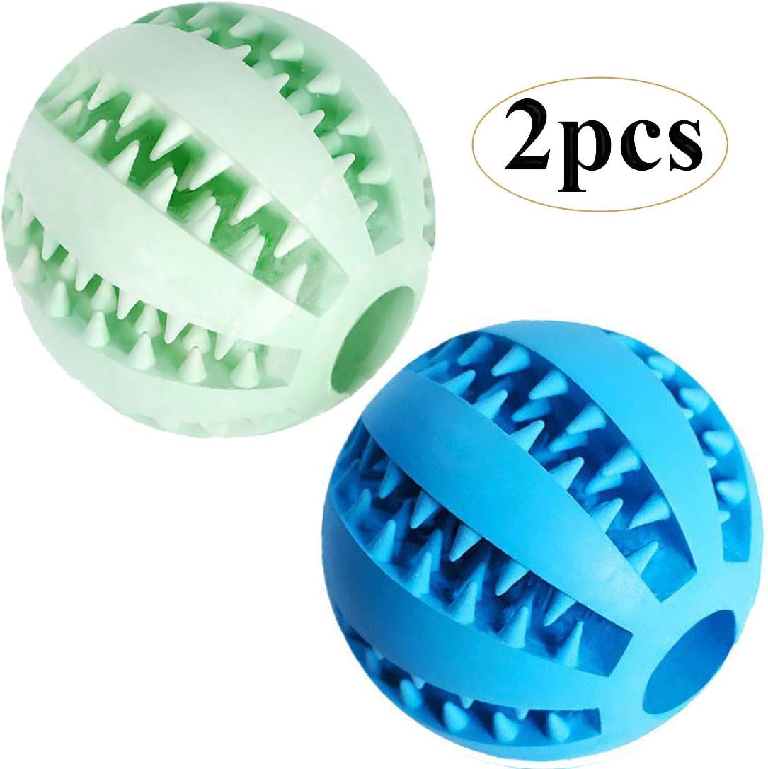 Feixun Pets Dog Treat Toy Ball, Rubber Dog Food Ball,Dog Tooth Cleaning