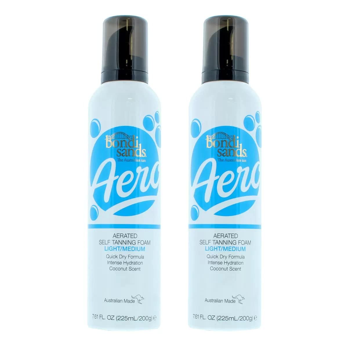 Bondi Sands Aero Self Tanning Foam in 2 Options, 2 x 225ml