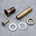 Beelee Bathroom Faucet Vanity Sink Pop Up Drain Stopper with Overflow, Antique Brass Finished
