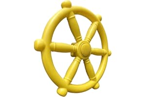 Kokiya Pirate Ship Wheel Playground Accessories Props, Climb with Screws Jungle Gym Steering Wheel for Park Outdoor Tree Hous